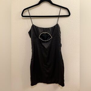 NWT White Fox Women's Got Me Looking Mini Black Dress Rhinestones